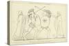 Hector and Ajax Separated by the Heralds-John Flaxman-Stretched Canvas