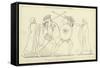 Hector and Ajax Separated by the Heralds-John Flaxman-Framed Stretched Canvas