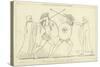 Hector and Ajax Separated by the Heralds-John Flaxman-Stretched Canvas