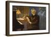 Hector Berlioz, Composing Les Troyens-L. Balestrieri-Framed Art Print