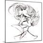 Hector Berlioz, French composer, sepia line caricature, 2006 by Neale Osborne-Neale Osborne-Mounted Giclee Print