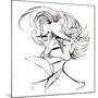 Hector Berlioz, French composer, sepia line caricature, 2006 by Neale Osborne-Neale Osborne-Mounted Giclee Print