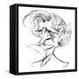 Hector Berlioz, French composer, sepia line caricature, 2006 by Neale Osborne-Neale Osborne-Framed Stretched Canvas