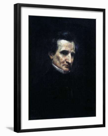 Hector Berlioz, French Romantic Composer, 1850-Gustave Courbet-Framed Giclee Print