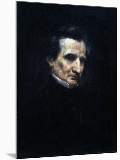 Hector Berlioz, French Romantic Composer, 1850-Gustave Courbet-Mounted Giclee Print