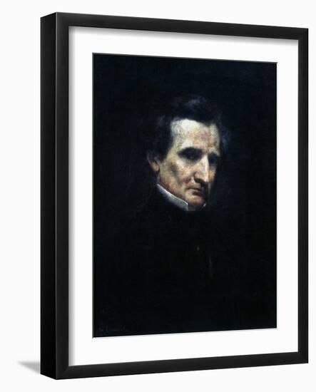 Hector Berlioz, French Romantic Composer, 1850-Gustave Courbet-Framed Giclee Print