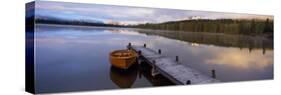 Hector Lake, Mt John Laurie, Rocky Mountains, Kananaskis Country, Calgary, Alberta, Canada-null-Stretched Canvas