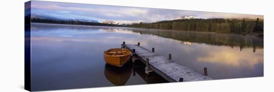Hector Lake, Mt John Laurie, Rocky Mountains, Kananaskis Country, Calgary, Alberta, Canada-null-Stretched Canvas