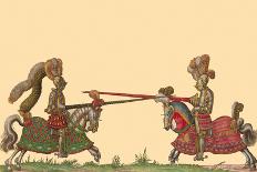 Lances at the Thrust Between Knights-Hector Mair Paulus-Mounted Art Print