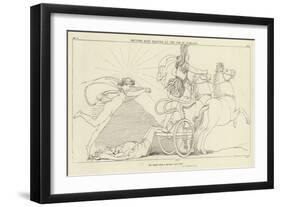 Hector's Body Dragged at the Car of Achilles-John Flaxman-Framed Premium Giclee Print