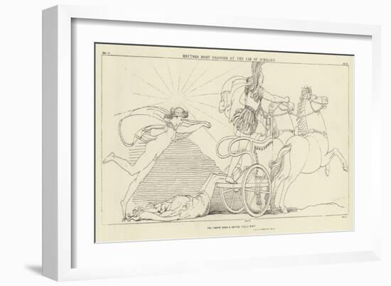 Hector's Body Dragged at the Car of Achilles-John Flaxman-Framed Giclee Print