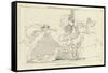 Hector's Body Dragged at the Car of Achilles-John Flaxman-Framed Stretched Canvas
