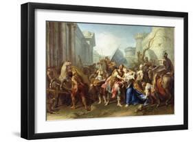 Hector Taking Leave of Andromache, 1727-Jean II Restout-Framed Giclee Print