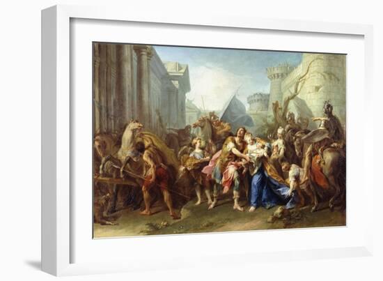 Hector Taking Leave of Andromache, 1727-Jean II Restout-Framed Giclee Print