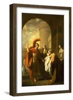 Hector Taking Leave of Andromache by Benjamin West-Benjamin West-Framed Giclee Print