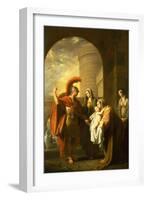 Hector Taking Leave of Andromache by Benjamin West-Benjamin West-Framed Giclee Print