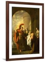 Hector Taking Leave of Andromache by Benjamin West-Benjamin West-Framed Giclee Print