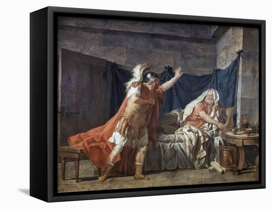 Hector Taking Leave of Priam-Jacques-Louis David-Framed Stretched Canvas