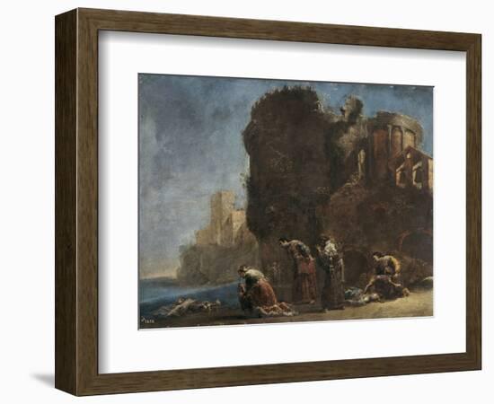 Hecuba Mourning, C.1630 (Oil on Canvas)-Leonard Bramer-Framed Giclee Print