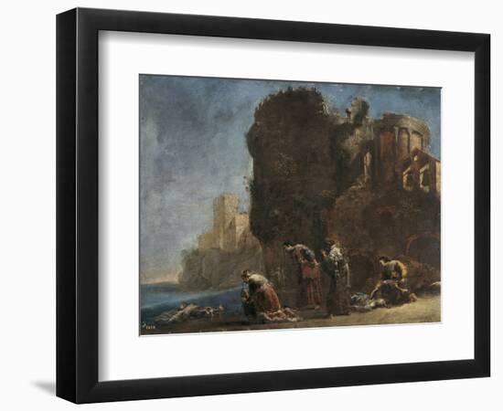 Hecuba Mourning, C.1630 (Oil on Canvas)-Leonard Bramer-Framed Giclee Print