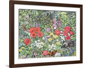 Hedgehog Amongst the Flowers-Hilary Jones-Framed Giclee Print