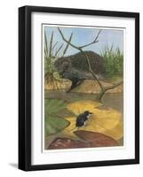 Hedgehog and Vole-English School-Framed Giclee Print