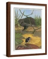 Hedgehog and Vole-English School-Framed Giclee Print