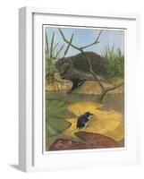 Hedgehog and Vole-English School-Framed Giclee Print