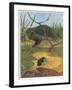 Hedgehog and Vole-English School-Framed Giclee Print