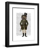 Hedgehog Rider Full-Fab Funky-Framed Art Print