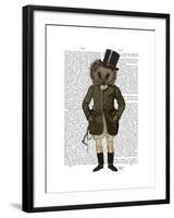 Hedgehog Rider Full-Fab Funky-Framed Art Print