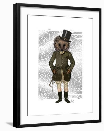 Hedgehog Rider Full-Fab Funky-Framed Art Print