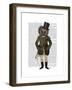 Hedgehog Rider Full-Fab Funky-Framed Art Print