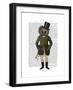 Hedgehog Rider Full-Fab Funky-Framed Art Print