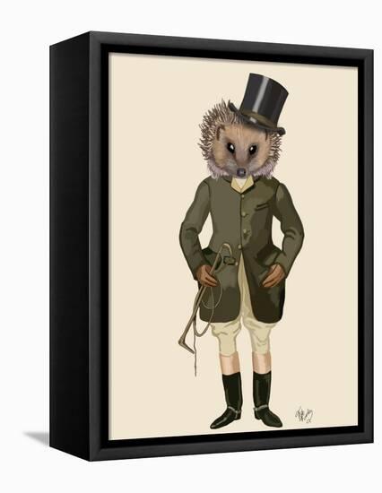 Hedgehog Rider Full-Fab Funky-Framed Stretched Canvas