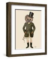 Hedgehog Rider Full-Fab Funky-Framed Art Print