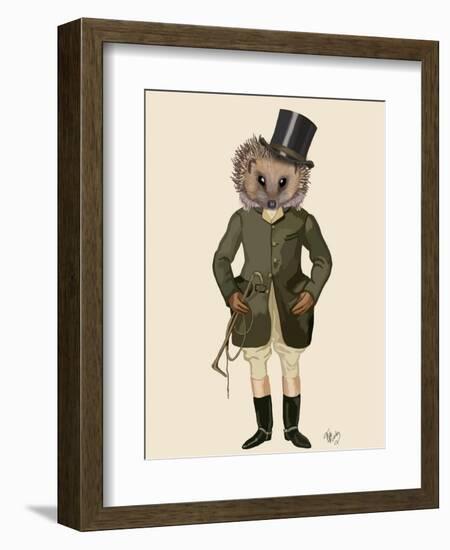 Hedgehog Rider Full-Fab Funky-Framed Art Print