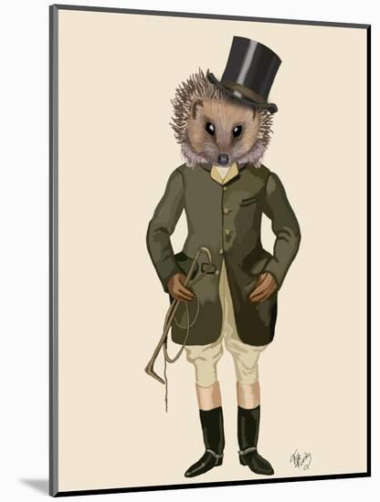 Hedgehog Rider Full-Fab Funky-Mounted Art Print