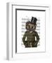 Hedgehog Rider Portrait-Fab Funky-Framed Art Print