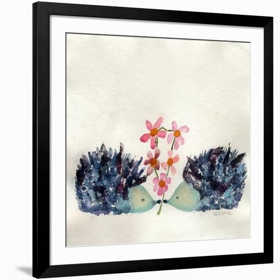 Hedgehogs in Love-Wyanne-Framed Giclee Print