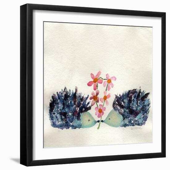 Hedgehogs in Love-Wyanne-Framed Giclee Print