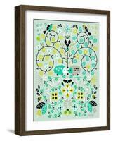 Hedgehogs Symmetry-Cat Coquillette-Framed Art Print