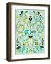 Hedgehogs Symmetry-Cat Coquillette-Framed Art Print