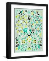 Hedgehogs Symmetry-Cat Coquillette-Framed Art Print