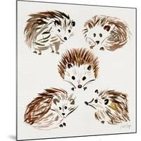 Hedgehogs-Cat Coquillette-Mounted Giclee Print