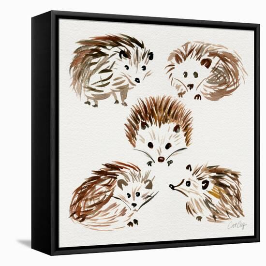 Hedgehogs-Cat Coquillette-Framed Stretched Canvas