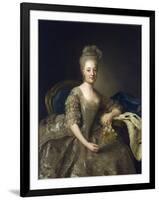 Hedwige-Elisabeth-Charlotte De Schleswig-Holstein-Gottorp - Portrait of Hedwig Elisabeth Charlotte-Alexander Roslin-Framed Giclee Print