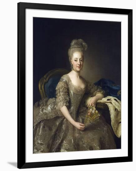 Hedwige-Elisabeth-Charlotte De Schleswig-Holstein-Gottorp - Portrait of Hedwig Elisabeth Charlotte-Alexander Roslin-Framed Giclee Print