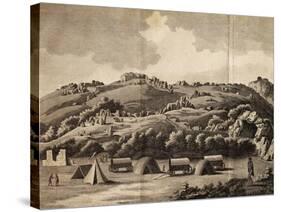 Heere Camp, Engraving from Journey into Africa, 1783-1785-Francois Le Vaillant-Stretched Canvas