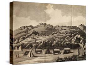 Heere Camp, Engraving from Journey into Africa, 1783-1785-Francois Le Vaillant-Stretched Canvas